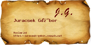 Juracsek Gábor névjegykártya