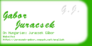 gabor juracsek business card