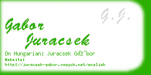 gabor juracsek business card